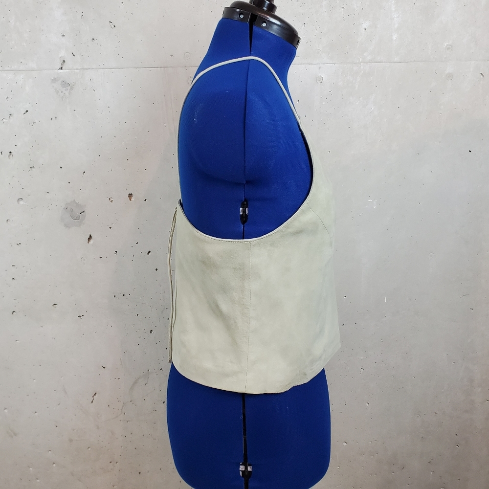 Walter Baker cream suede halter top size large - Picture 4 of 10